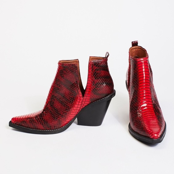 free people red booties